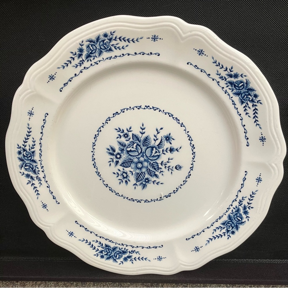 Vintage Mayhill Federalist Ironstone blue floral platter